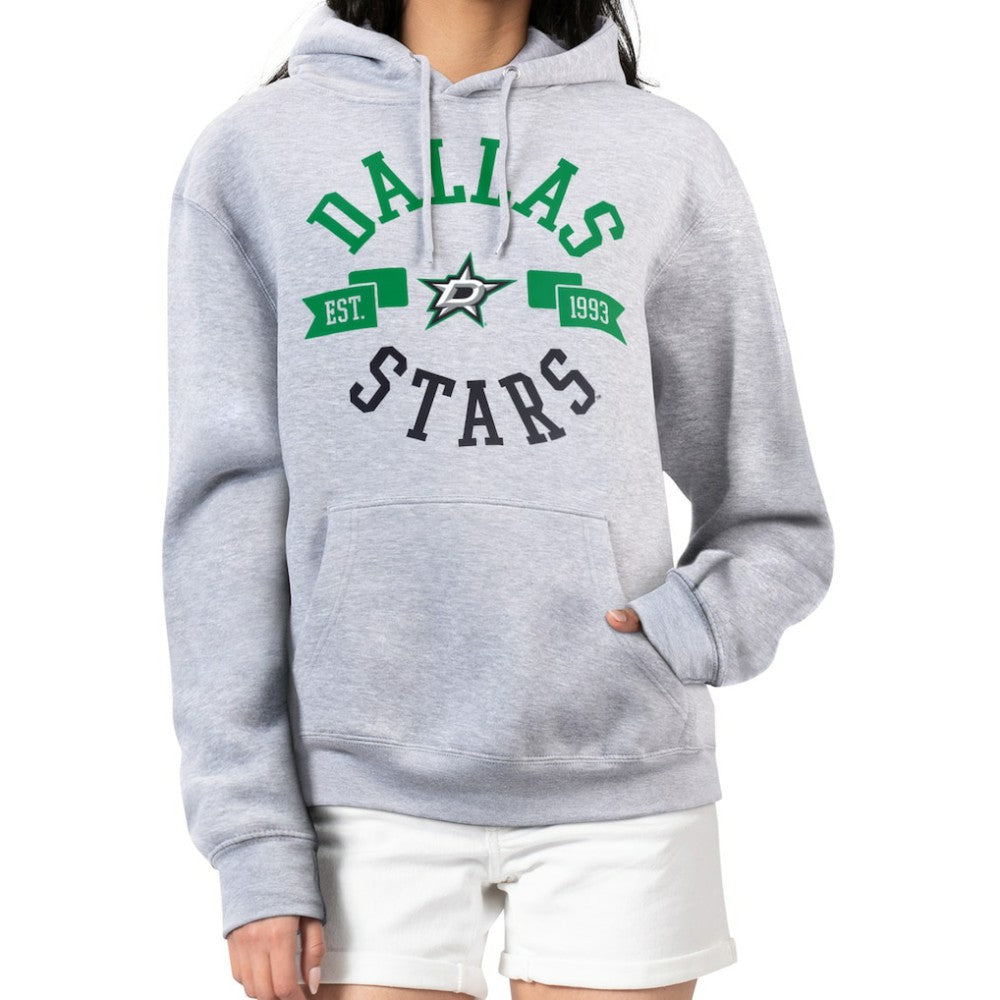 Dallas Stars G-III 4Her by Carl Banks Women's City Graphic Fleece Pullover Hoodie - Heather Gray - NHL 200592904