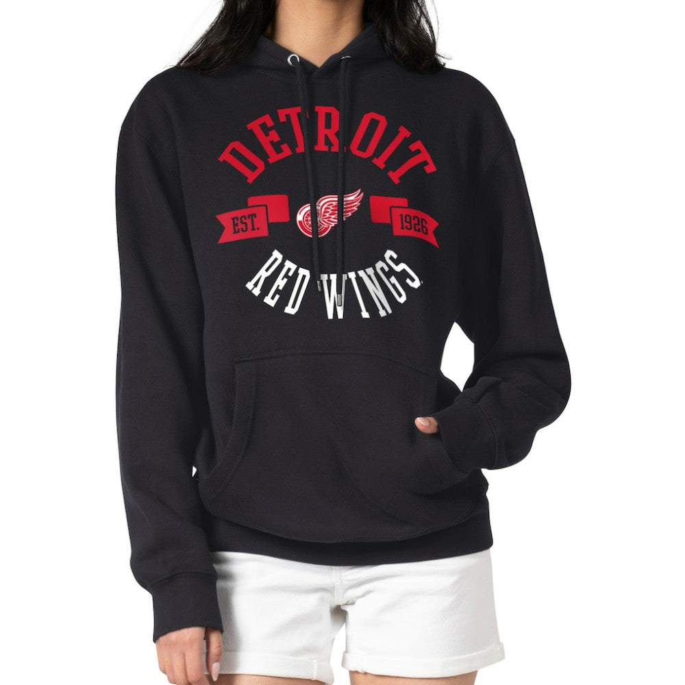 Detroit Red Wings G-III 4Her by Carl Banks Women's City Graphic Fleece Pullover Hoodie - Black - NHL 200592914
