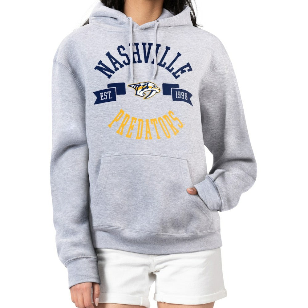 Nashville Predators G-III 4Her by Carl Banks Women's City Graphic Fleece Pullover Hoodie - Heather Gray - NHL 200592917