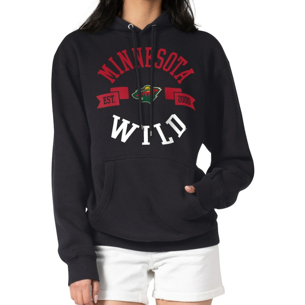 Minnesota Wild G-III 4Her by Carl Banks Women's City Graphic Fleece Pullover Hoodie - Black - NHL 200592918