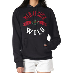 Minnesota Wild G-III 4Her by Carl Banks Women's City Graphic Fleece Pullover Hoodie - Black - NHL 200592918