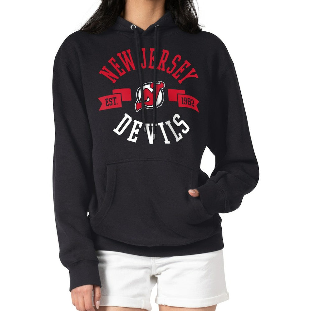New Jersey Devils G-III 4Her by Carl Banks Women's City Graphic Fleece Pullover Hoodie - Black - NHL 200592920