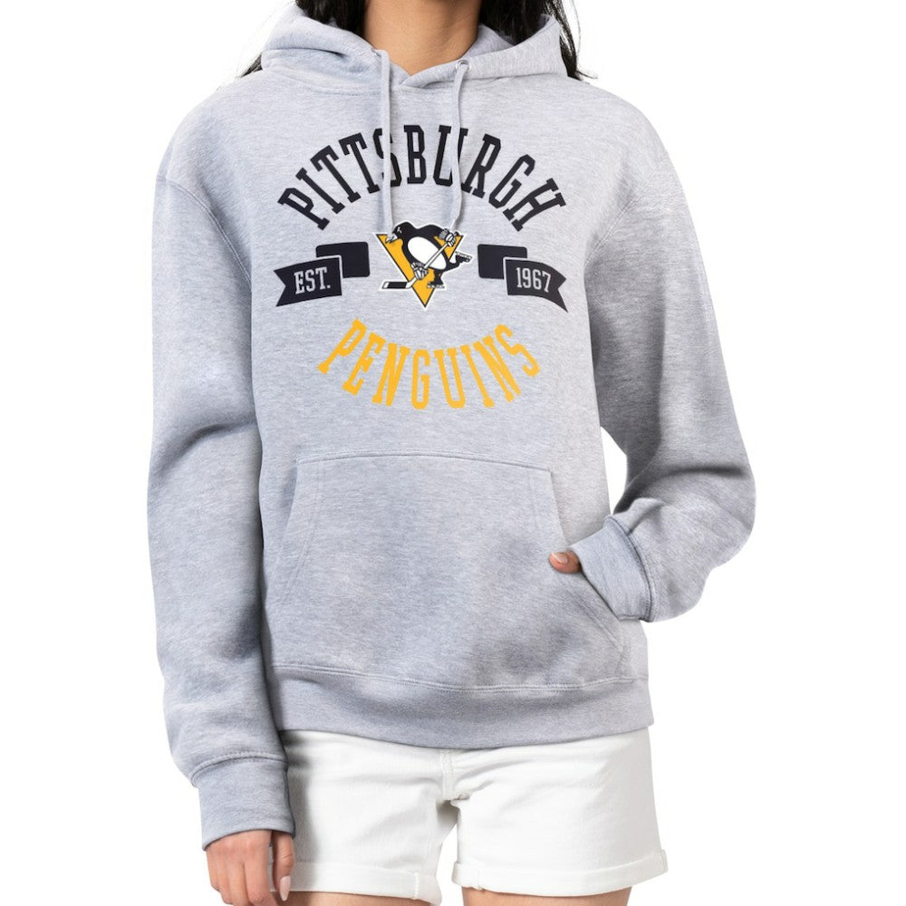 Pittsburgh Penguins G-III 4Her by Carl Banks Women's City Graphic Fleece Pullover Hoodie - Heather Gray - NHL 200592930