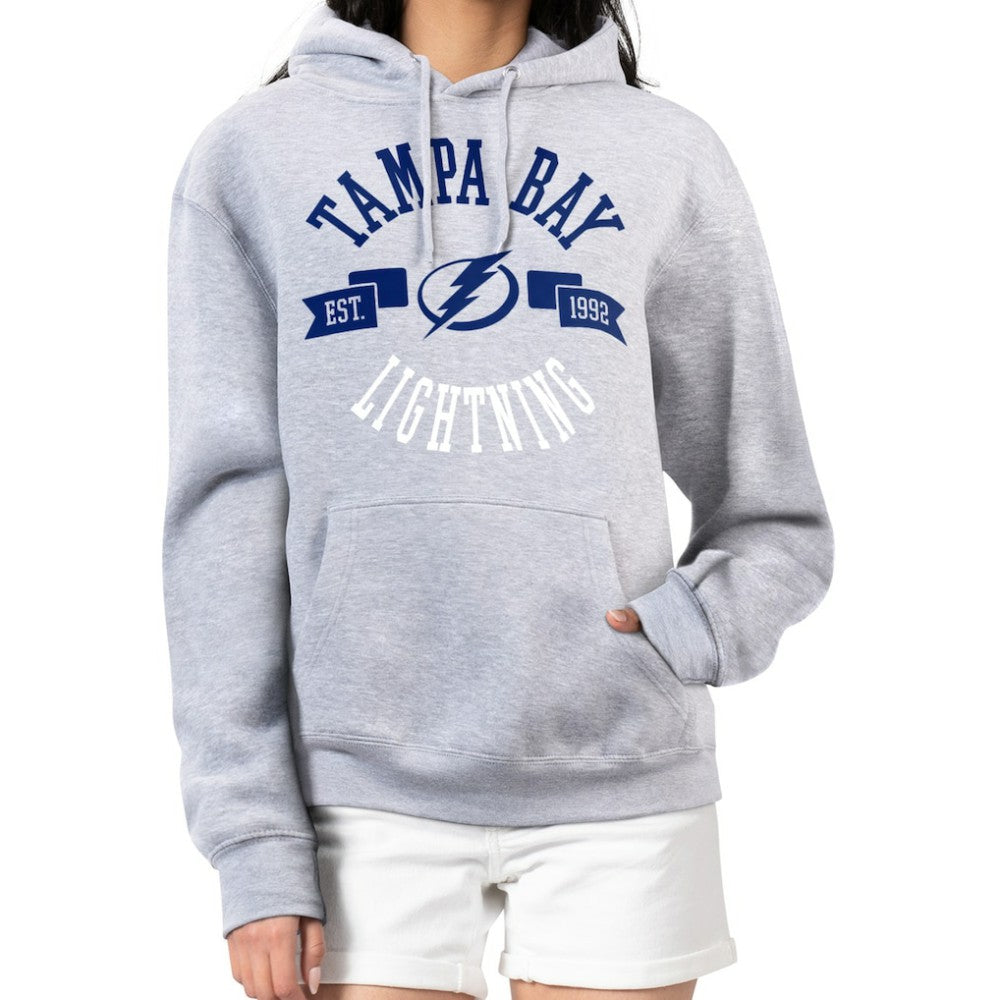 Tampa Bay Lightning G-III 4Her by Carl Banks Women's City Graphic Fleece Pullover Hoodie - Heather Gray - NHL 200592937