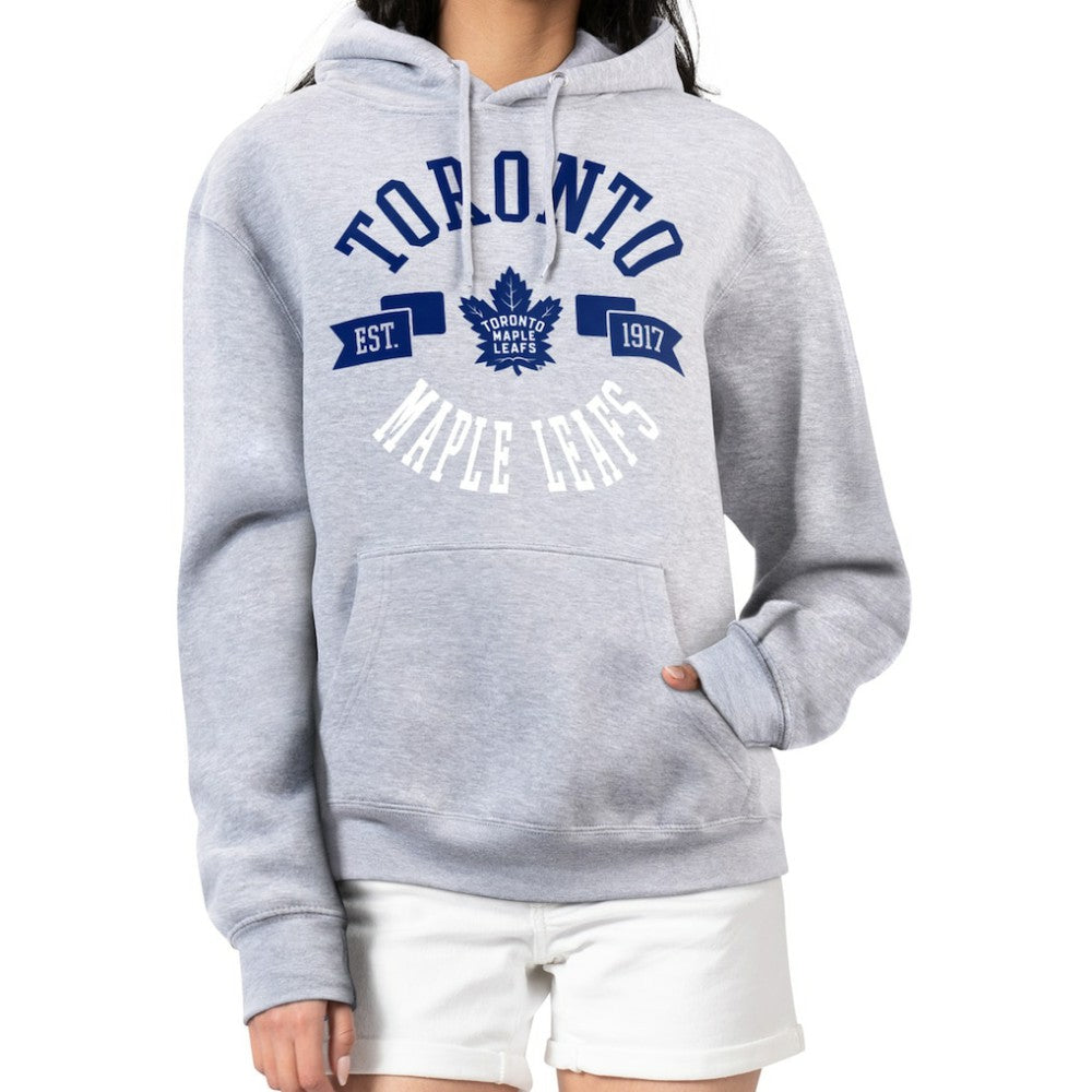 Toronto Maple Leafs G-III 4Her by Carl Banks Women's City Graphic Fleece Pullover Hoodie - Heather Gray - NHL 200592938