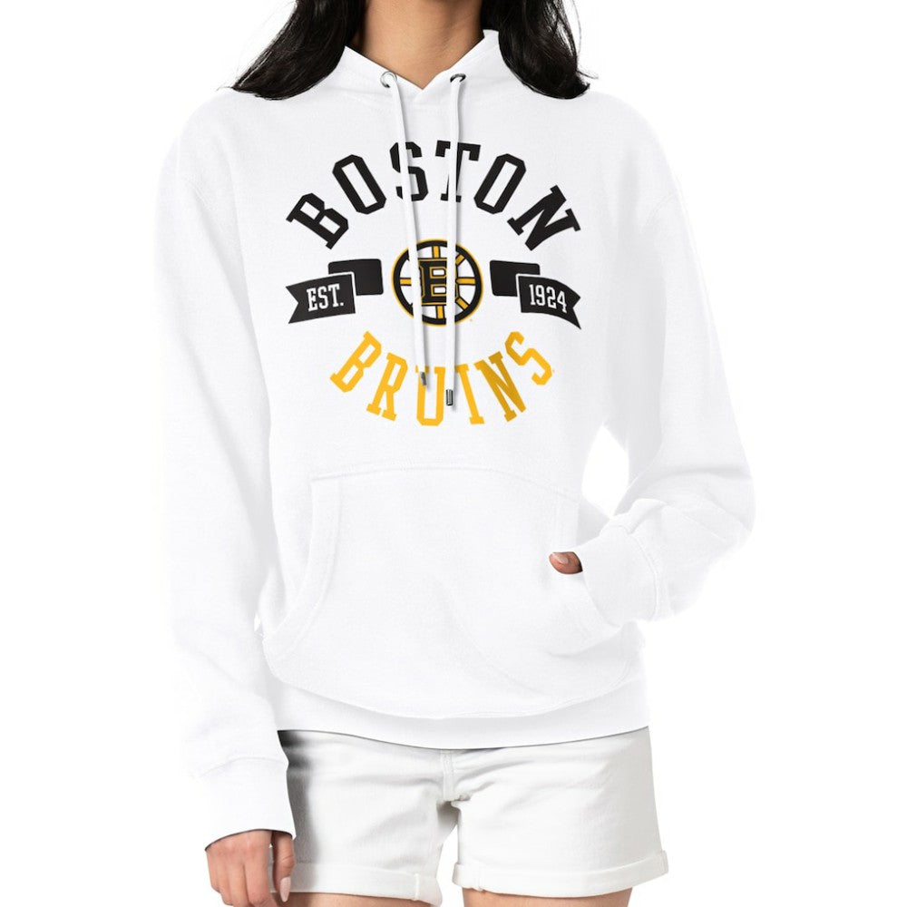 Boston Bruins G-III 4Her by Carl Banks Women's City Graphic Fleece Pullover Hoodie - White - NHL 200592944