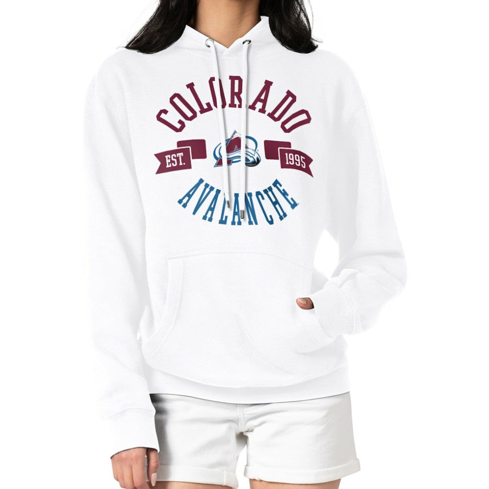 Colorado Avalanche G-III 4Her by Carl Banks Women's City Graphic Fleece Pullover Hoodie - White - NHL 200592949