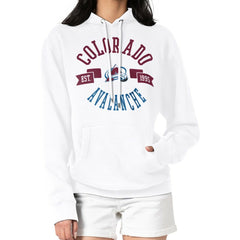 Colorado Avalanche G-III 4Her by Carl Banks Women's City Graphic Fleece Pullover Hoodie - White - NHL 200592949