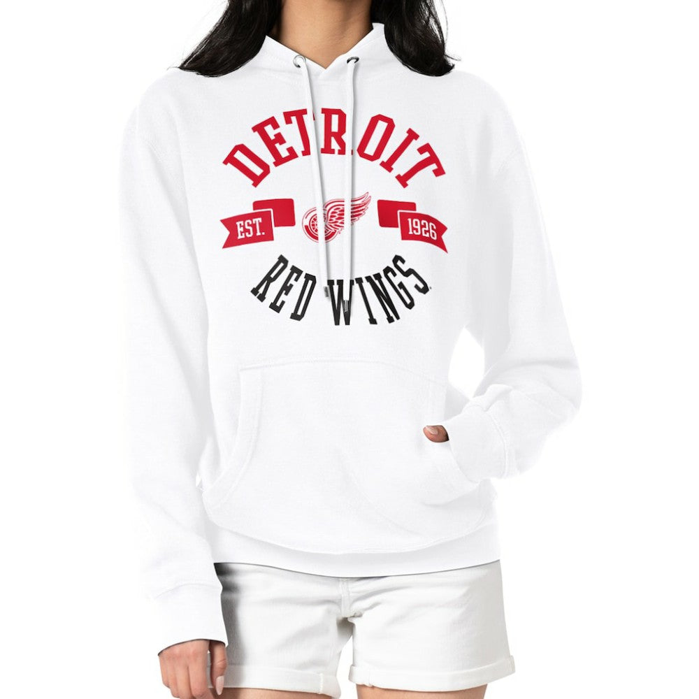 Detroit Red Wings G-III 4Her by Carl Banks Women's City Graphic Fleece Pullover Hoodie - White - NHL 200592952