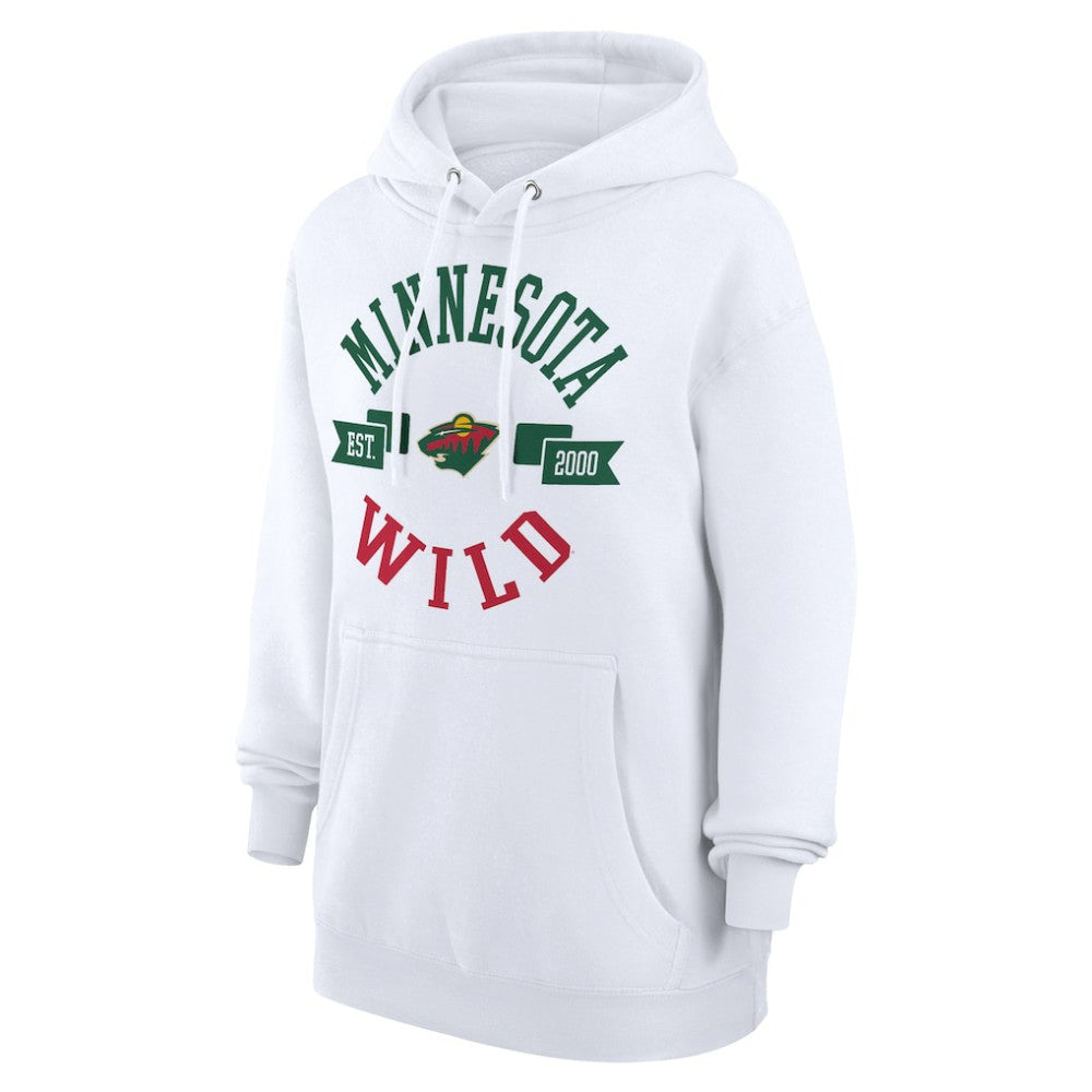 Minnesota Wild G-III 4Her by Carl Banks Women's City Graphic Fleece Pullover Hoodie - White - NHL 200592956
