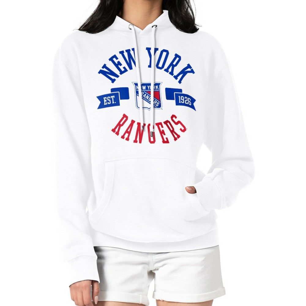 New York Rangers G-III 4Her by Carl Banks Women's City Graphic Fleece Pullover Hoodie - White - NHL 200592961