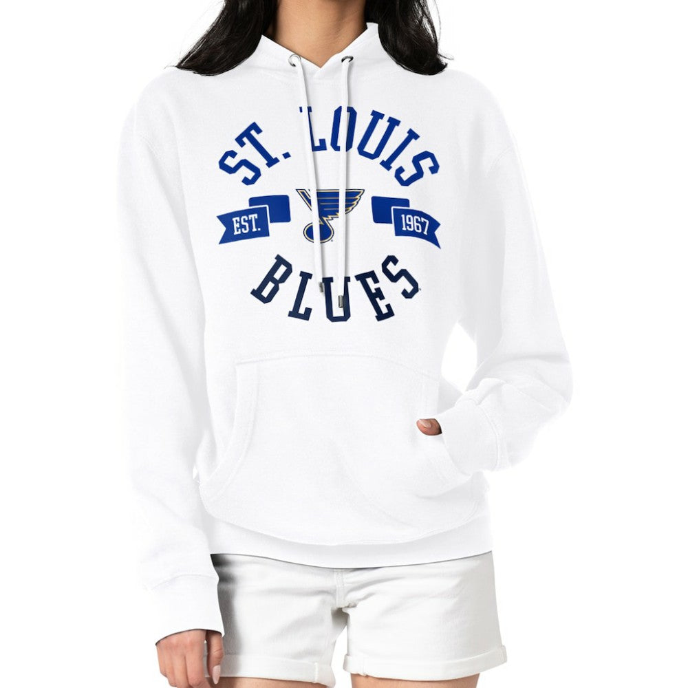 St. Louis Blues G-III 4Her by Carl Banks Women's City Graphic Fleece Pullover Hoodie - White - NHL 200592968