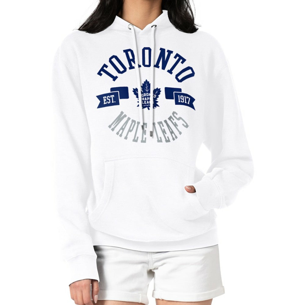 Toronto Maple Leafs G-III 4Her by Carl Banks Women's City Graphic Fleece Pullover Hoodie - White - NHL 200592970