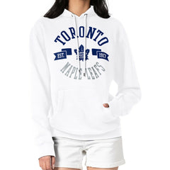 Toronto Maple Leafs G-III 4Her by Carl Banks Women's City Graphic Fleece Pullover Hoodie - White - NHL 200592970