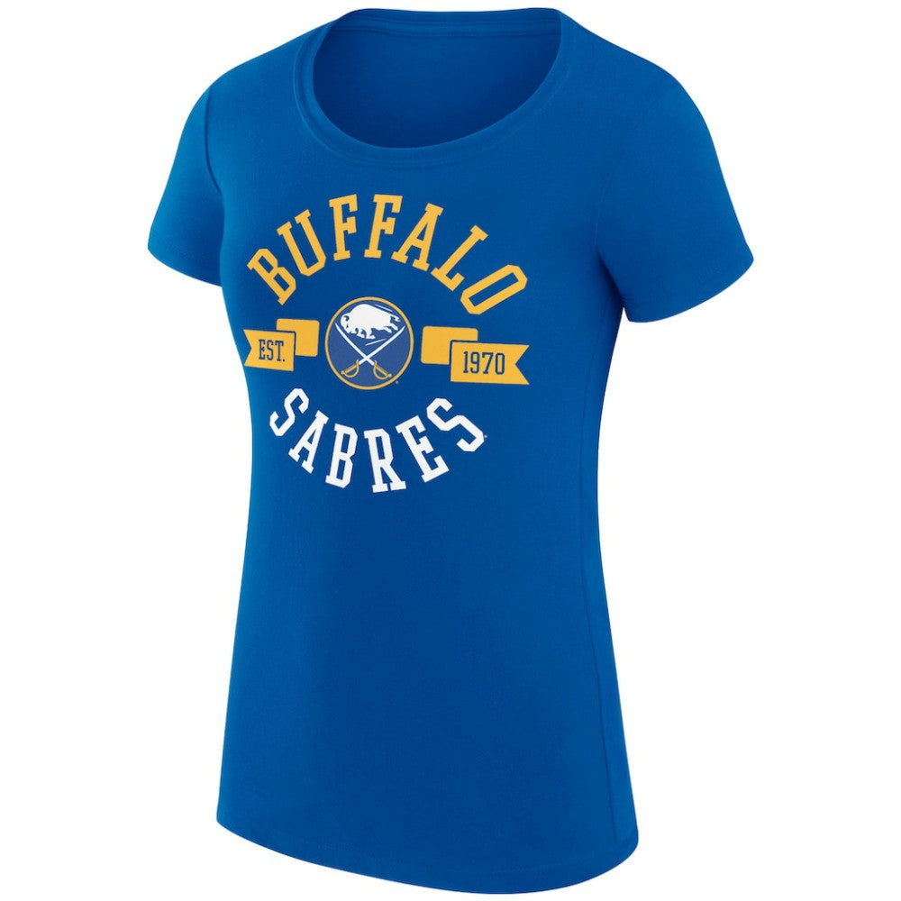 Buffalo Sabres G-III 4Her by Carl Banks Women's Super-Slim Fit Lightweight City Graphic Sport Crewneck T-Shirt - Royal - NHL 200593003