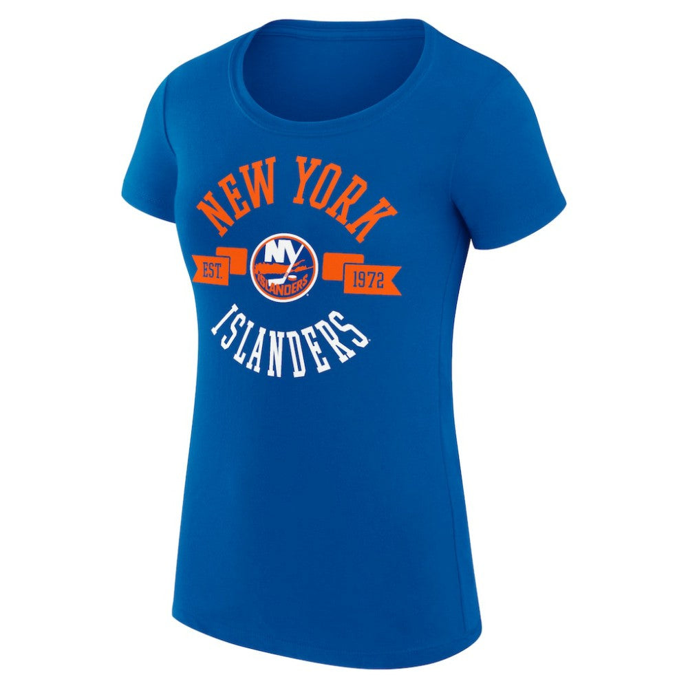 New York Islanders G-III 4Her by Carl Banks Women's Super-Slim Fit Lightweight City Graphic Sport Crewneck T-Shirt - Royal - NHL 200593005