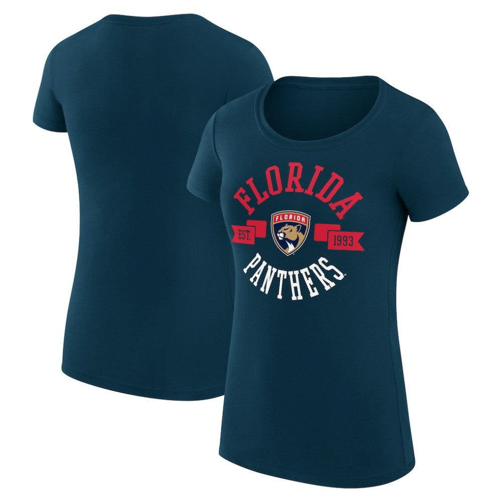 Florida Panthers G-III 4Her by Carl Banks Women's Super-Slim Fit Lightweight City Graphic Sport Crewneck T-Shirt - Navy - NHL 200593009