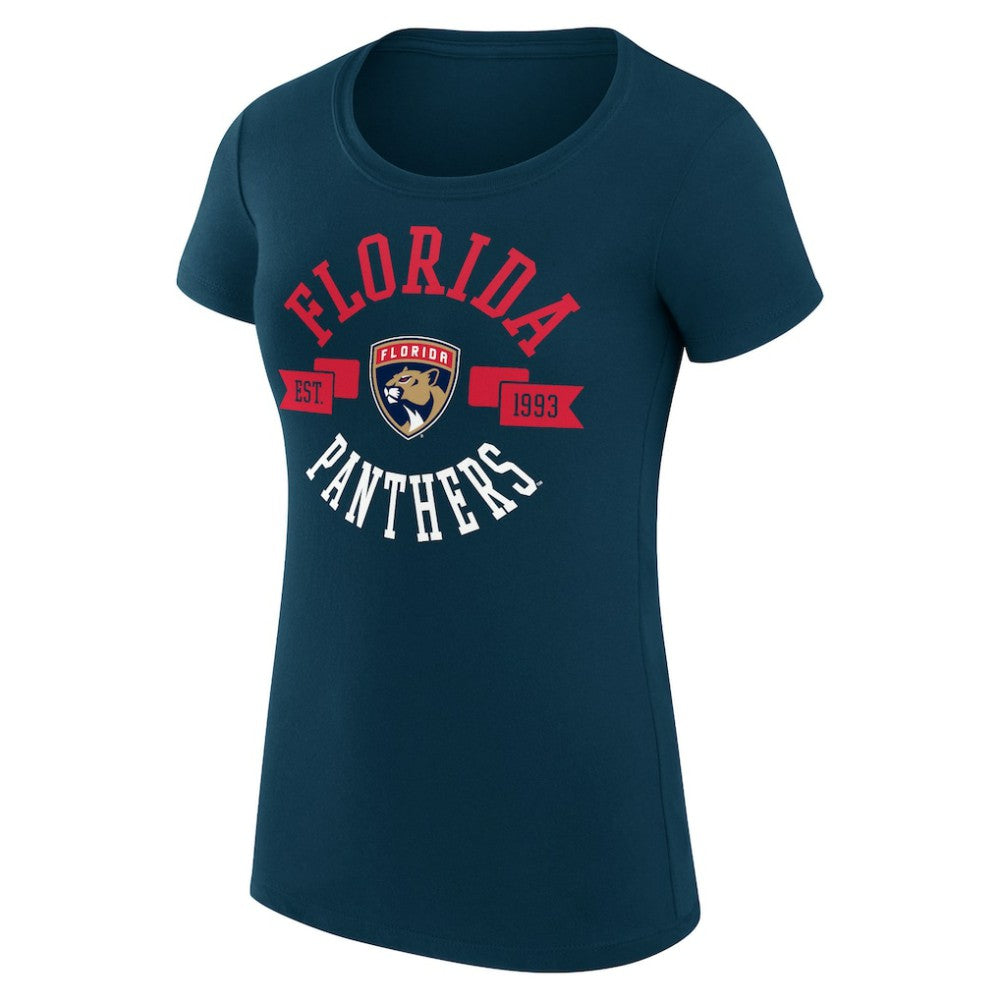 Florida Panthers G-III 4Her by Carl Banks Women's Super-Slim Fit Lightweight City Graphic Sport Crewneck T-Shirt - Navy - NHL 200593009