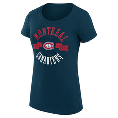 Montreal Canadiens G-III 4Her by Carl Banks Women's Super-Slim Fit Lightweight City Graphic Sport Crewneck T-Shirt - Navy - NHL 200593010