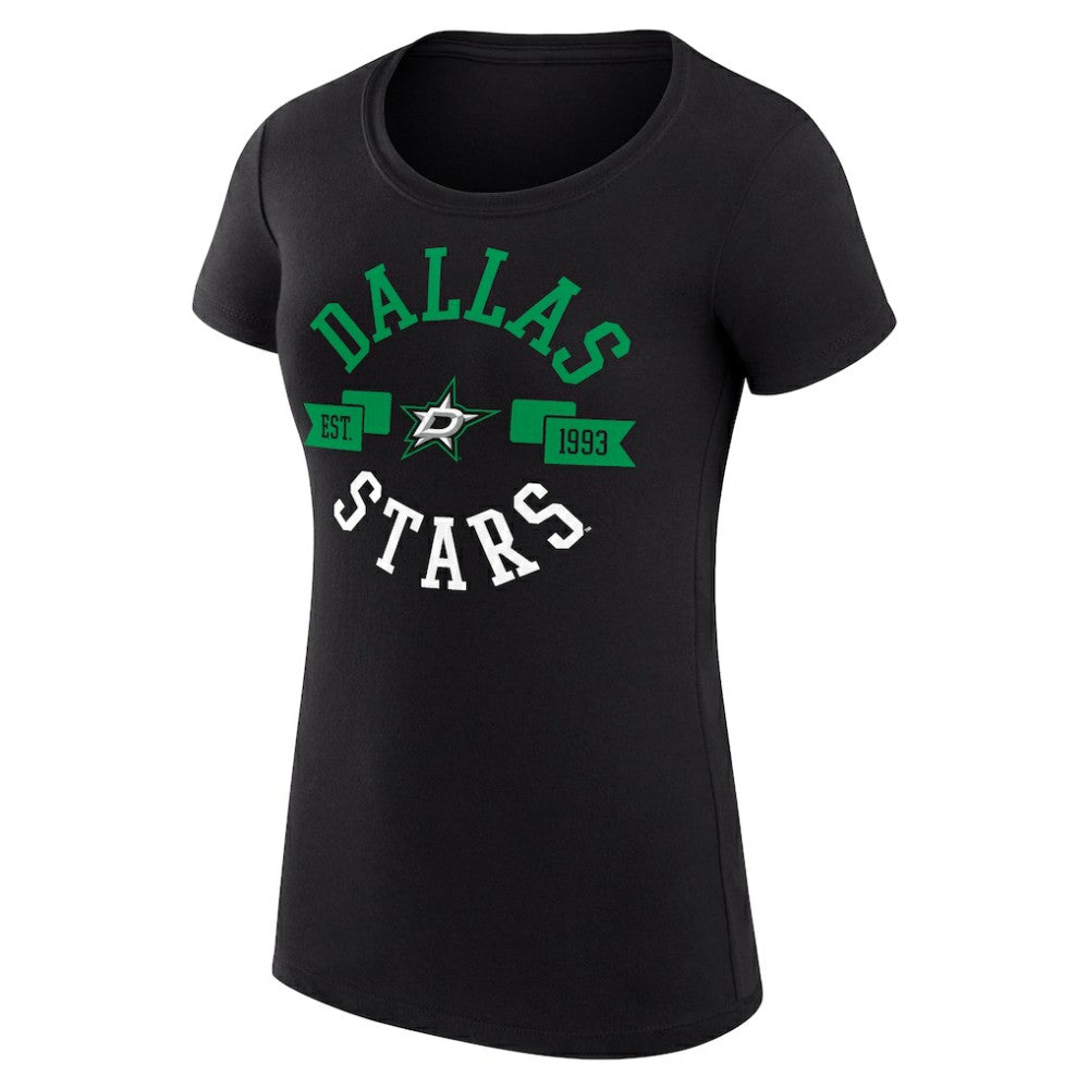 Dallas Stars G-III 4Her by Carl Banks Women's Super-Slim Fit Lightweight City Graphic Sport Crewneck T-Shirt - Black - NHL 200593023