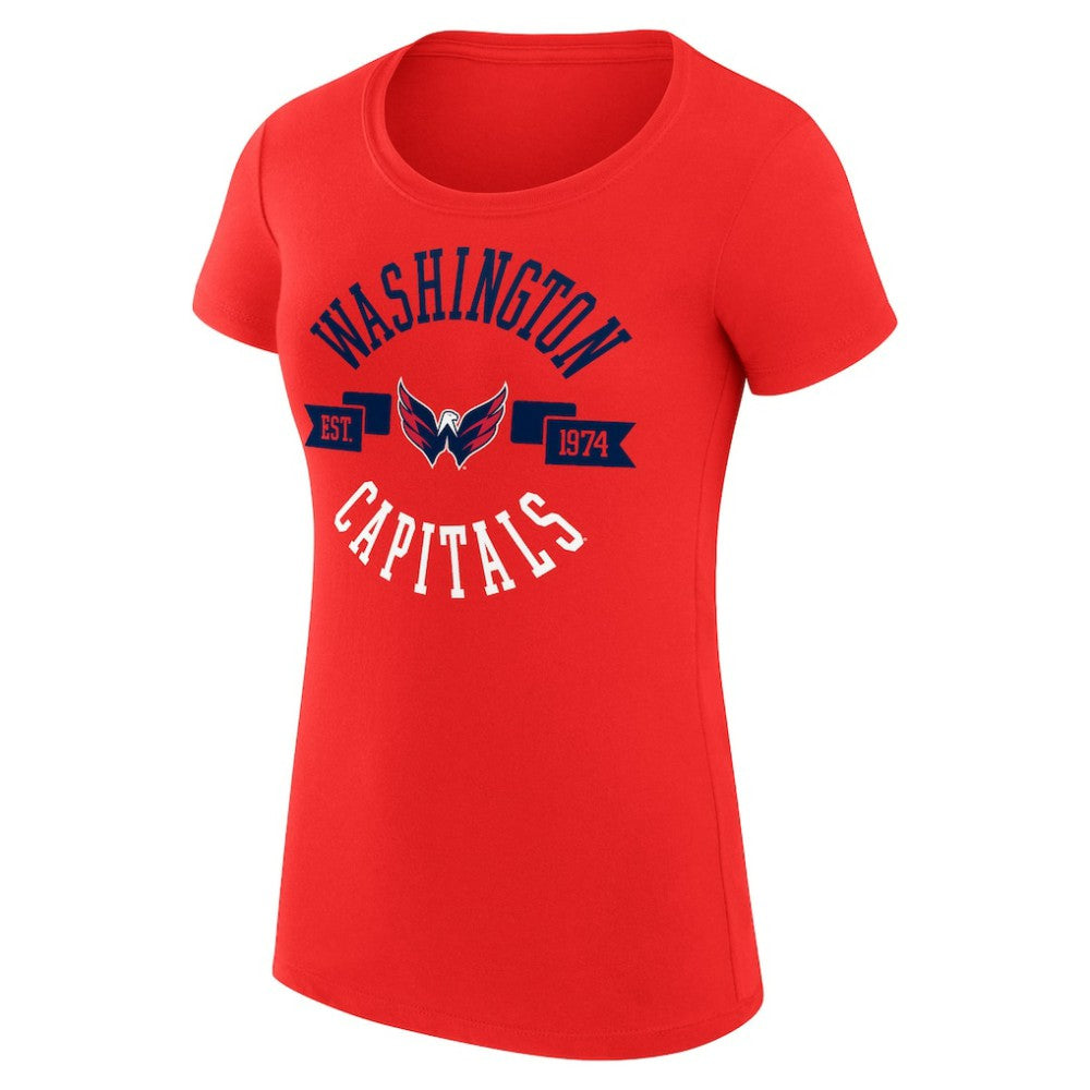 Washington Capitals G-III 4Her by Carl Banks Women's Super-Slim Fit Lightweight City Graphic Sport Crewneck T-Shirt - Red - NHL 200593044