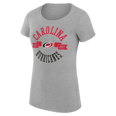 Carolina Hurricanes G-III 4Her by Carl Banks Women's Super-Slim Fit Lightweight City Graphic Sport Crewneck T-Shirt - Heather Gray - NHL 200593049
