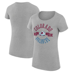 Colorado Avalanche G-III 4Her by Carl Banks Women's Super-Slim Fit Lightweight City Graphic Sport Crewneck T-Shirt - Heather Gray - NHL 200593051