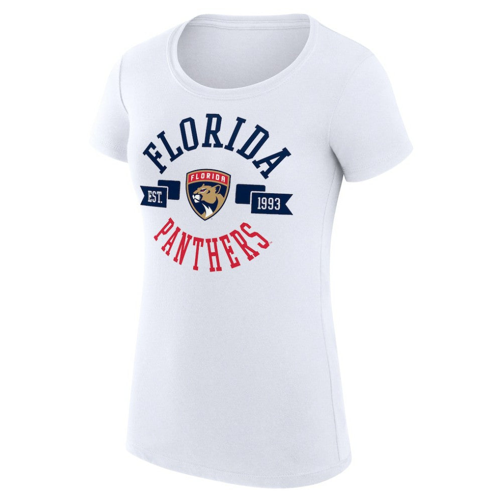 Florida Panthers G-III 4Her by Carl Banks Women's Super-Slim Fit Lightweight City Graphic Sport Crewneck T-Shirt - White - NHL 200593084