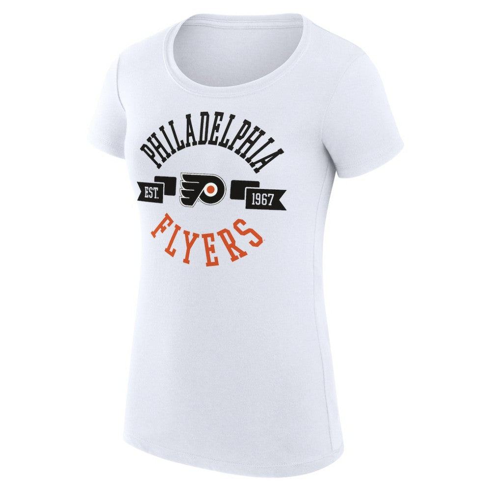 Philadelphia Flyers G-III 4Her by Carl Banks Women's Super-Slim Fit Lightweight City Graphic Sport Crewneck T-Shirt - White - NHL 200593097