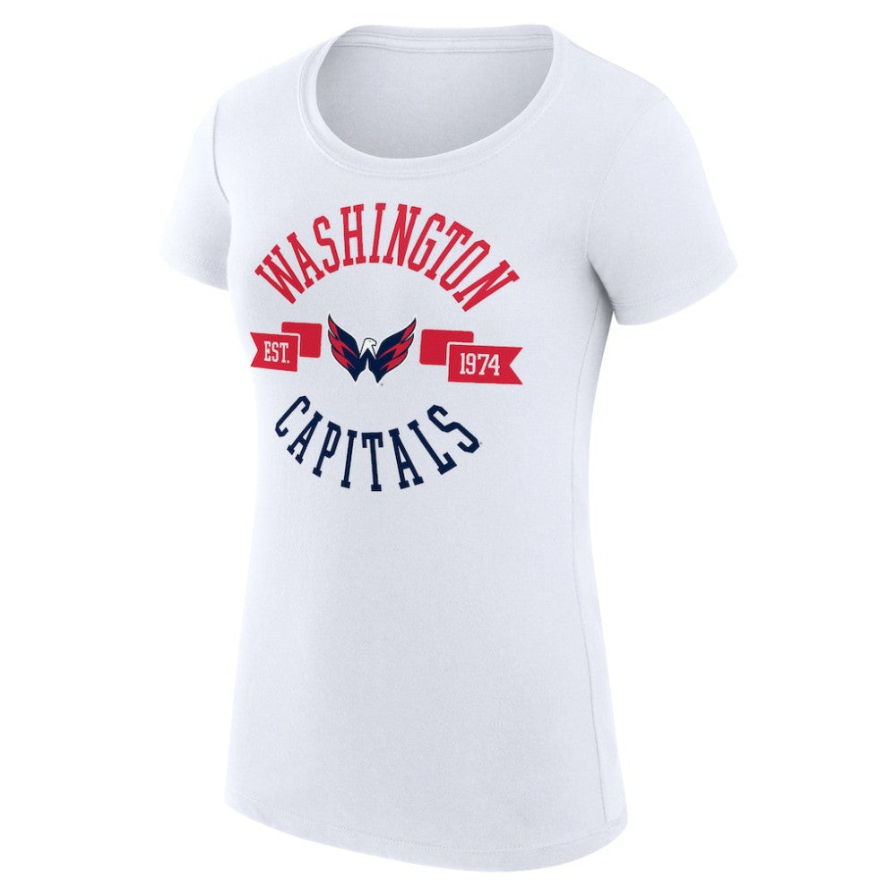 Washington Capitals G-III 4Her by Carl Banks Women's Super-Slim Fit Lightweight City Graphic Sport Crewneck T-Shirt - White - NHL 200593107