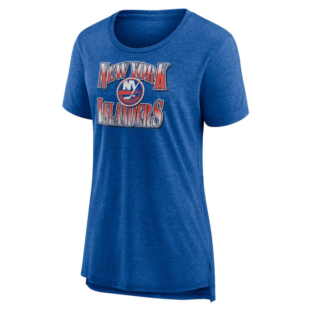 New York Islanders Women's Crash the Net Tri-Blend T-Shirt - Royal - NHL 200593126