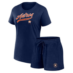Houston Astros Fanatics Women's Start to Finish T-Shirt & Shorts Combo Pack - Fanatics Lifestyle