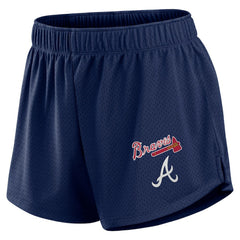 Atlanta Braves Fanatics Women's Mesh Shorts - Navy - Fanatics on Sale