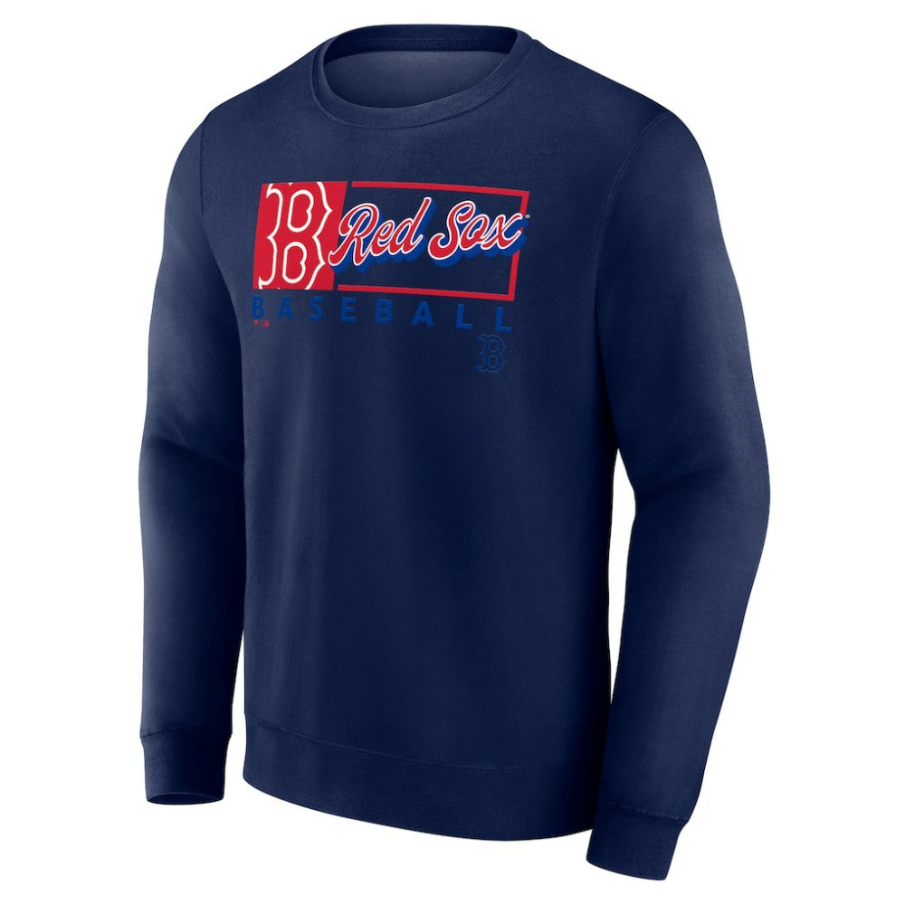 Boston Red Sox Fanatics Focus Fleece Pullover Sweatshirt - Navy - Fanatics Discount
