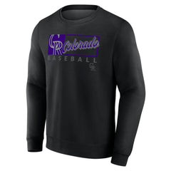 Colorado Rockies Fanatics Focus Fleece Pullover Sweatshirt - Black - Fanatics Lifestyle