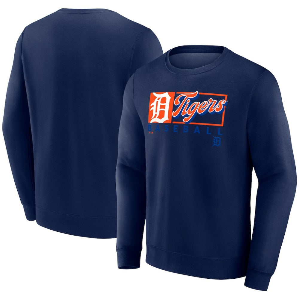 Detroit Tigers Fanatics Focus Fleece Pullover Sweatshirt - Navy - Fanatics Lifestyle