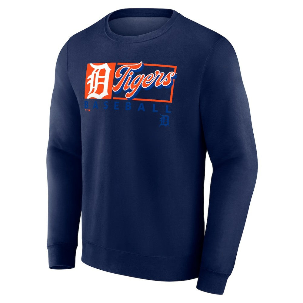 Detroit Tigers Fanatics Focus Fleece Pullover Sweatshirt - Navy - Fanatics Lifestyle