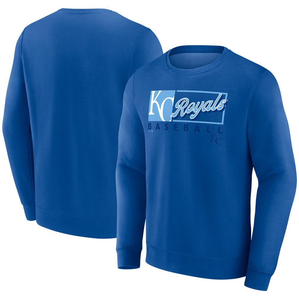 Kansas City Royals Fanatics Focus Fleece Pullover Sweatshirt - Royal - Fanatics Lifestyle