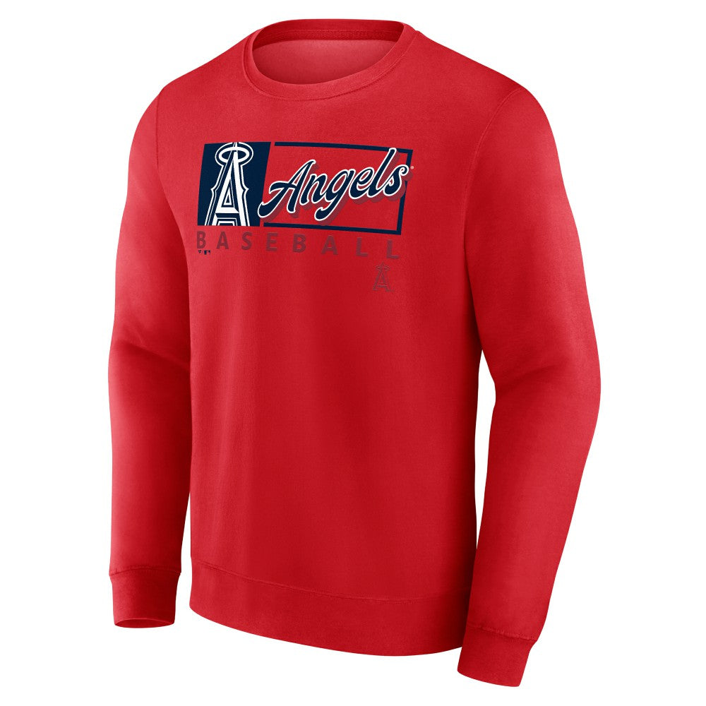Los Angeles Angels Fanatics Focus Fleece Pullover Sweatshirt - Red - Fanatics Discount