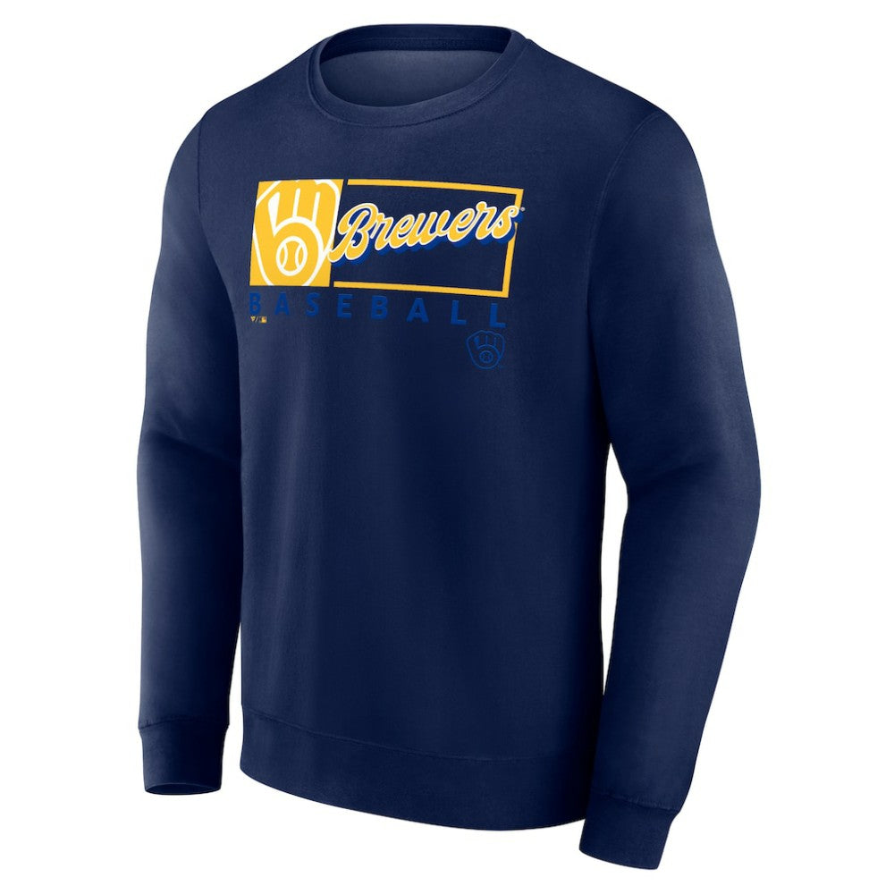 Milwaukee Brewers Fanatics Focus Fleece Pullover Sweatshirt - Navy - Fanatics Online