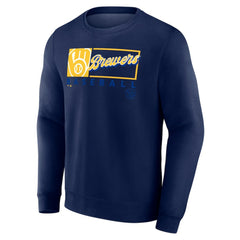 Milwaukee Brewers Fanatics Focus Fleece Pullover Sweatshirt - Navy - Fanatics Online