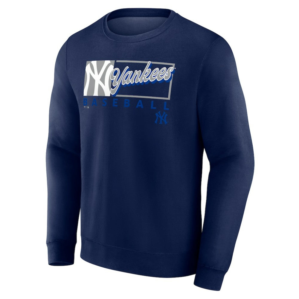New York Yankees Fanatics Focus Fleece Pullover Sweatshirt - Navy - Fanatics Online