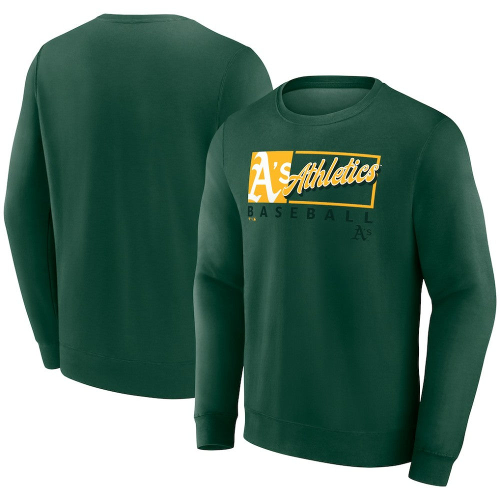 Athletics Fanatics Focus Fleece Pullover Sweatshirt - Green - Fanatics Discount