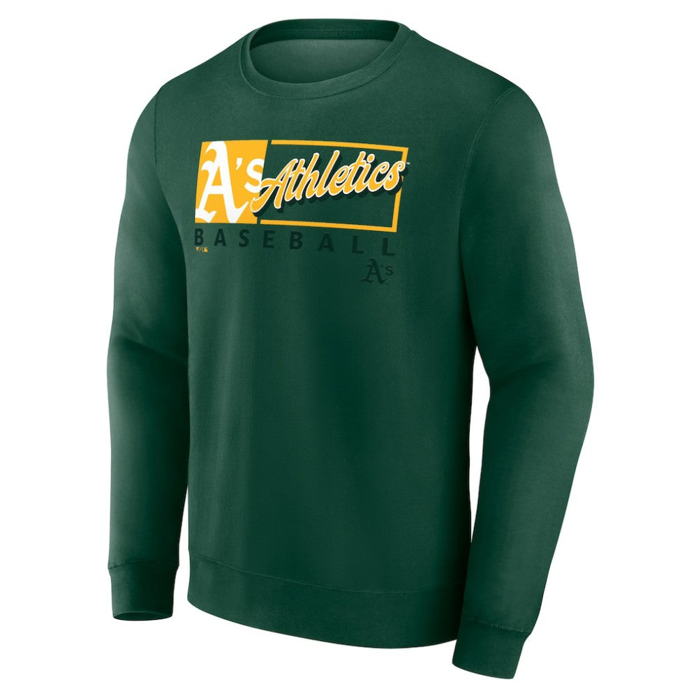 Athletics Fanatics Focus Fleece Pullover Sweatshirt - Green - Fanatics Discount