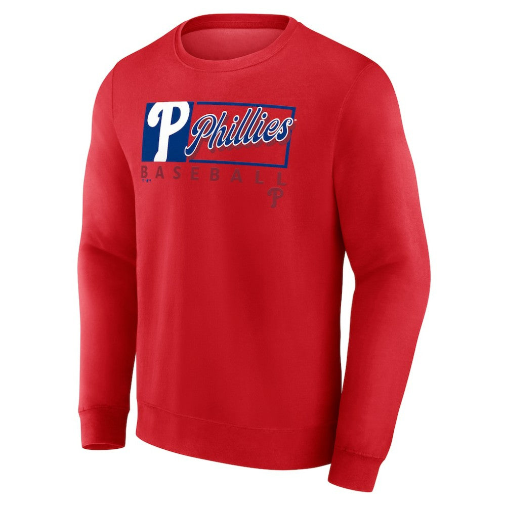 Philadelphia Phillies Fanatics Focus Fleece Pullover Sweatshirt - Red - Fanatics Lifestyle
