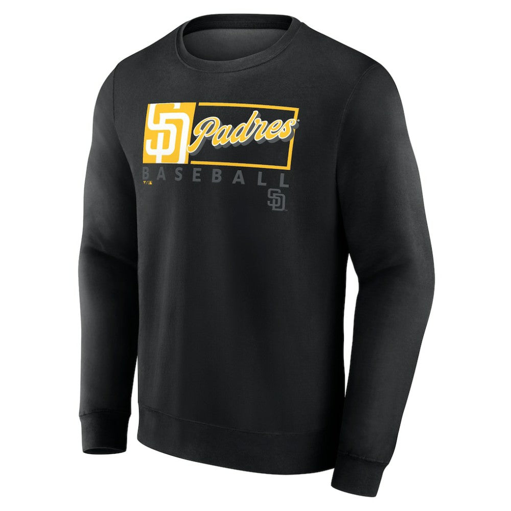 San Diego Padres Fanatics Focus Fleece Pullover Sweatshirt - Black - Fanatics Lifestyle