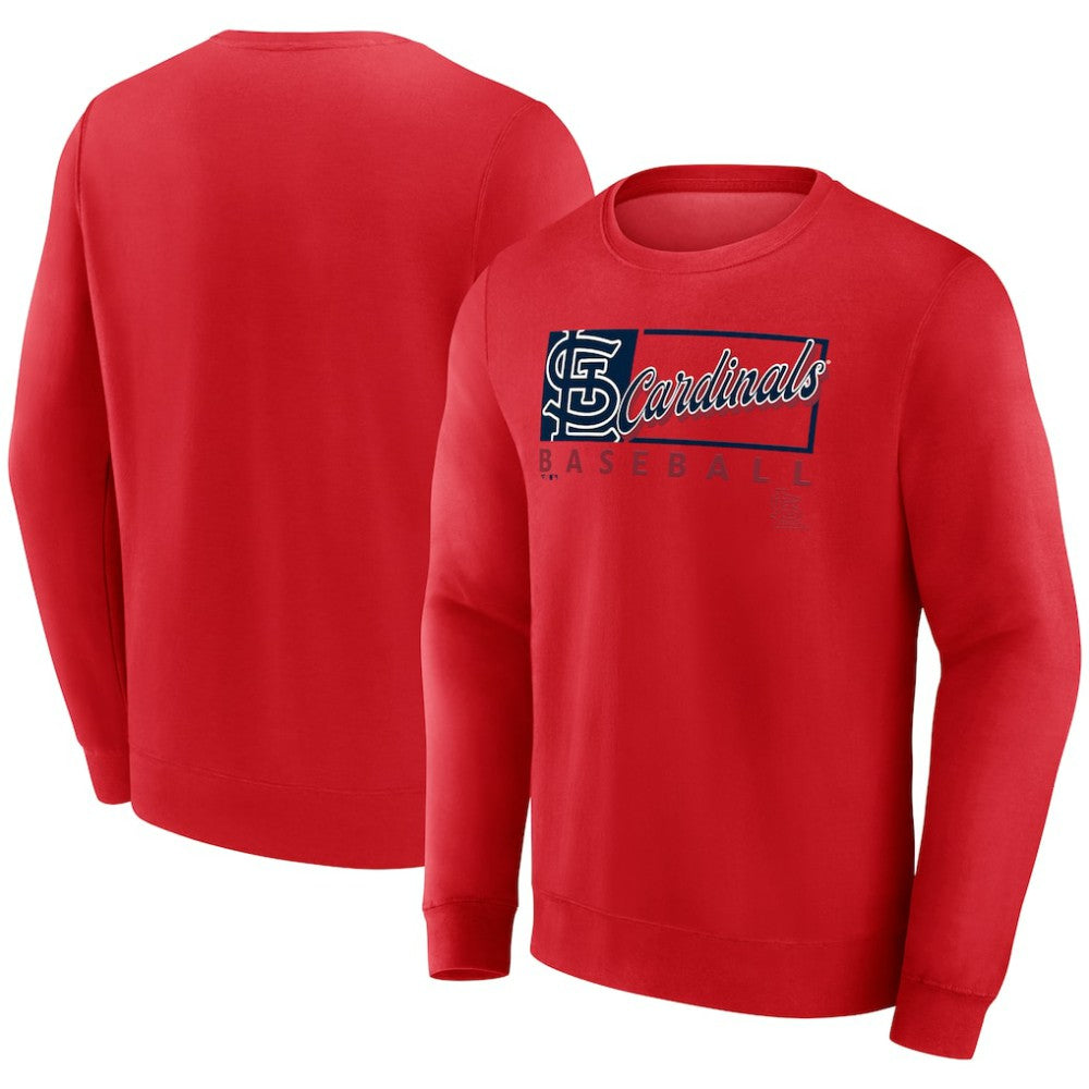 St. Louis Cardinals Fanatics Focus Fleece Pullover Sweatshirt - Red - Fanatics Lifestyle