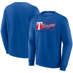 Texas Rangers Fanatics Focus Fleece Pullover Sweatshirt - Royal - Fanatics Lifestyle