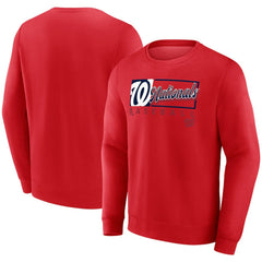 Washington Nationals Fanatics Focus Fleece Pullover Sweatshirt - Red - Fanatics Lifestyle
