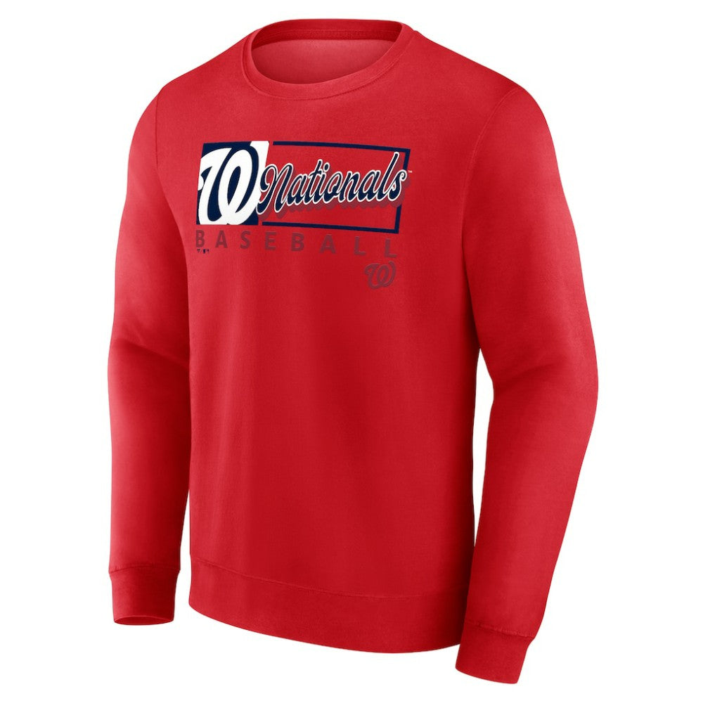 Washington Nationals Fanatics Focus Fleece Pullover Sweatshirt - Red - Fanatics Lifestyle